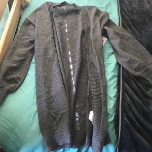 Gray sweater cardigan